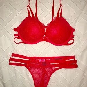 Victoria Secret Red Lingerie Set